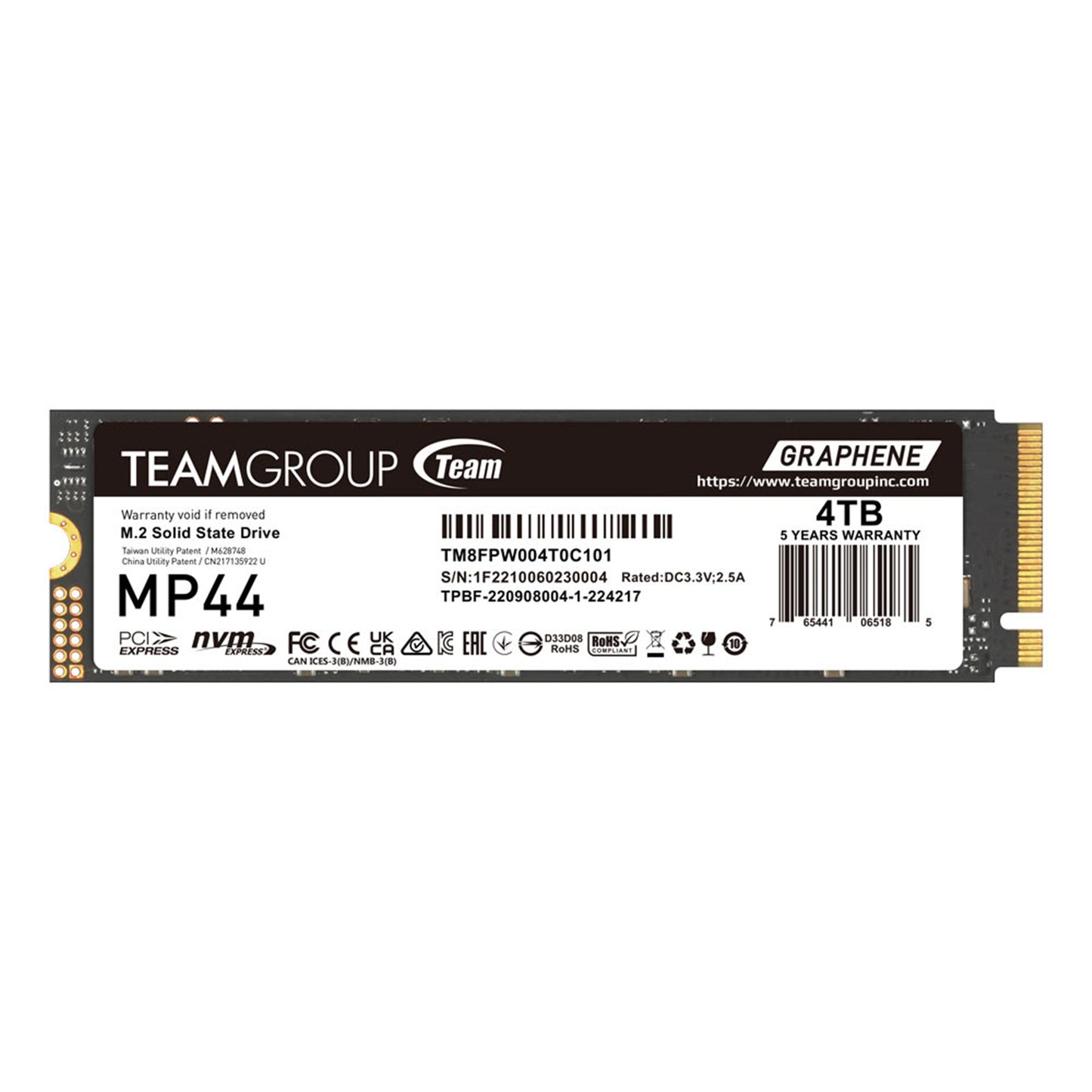 TeamGroup MP44 4TB M.2 Gen4X4 Internal SSD