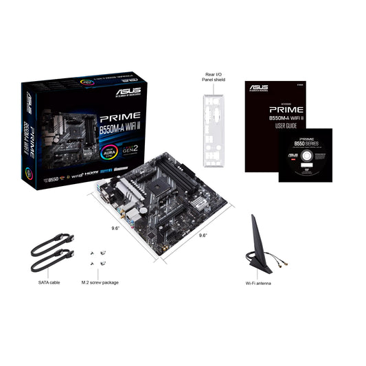 ASUS PRIME B550M-A WI-FI II MATX For AMD Ryzen 3rd Gen 5000