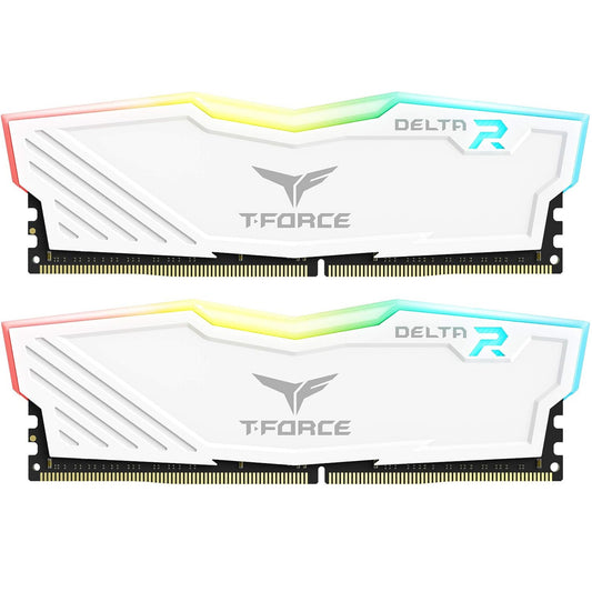 TeamGroup T-Force Delta RGB 16GB DDR4 3600Mhz Desktop RAM Kit - White