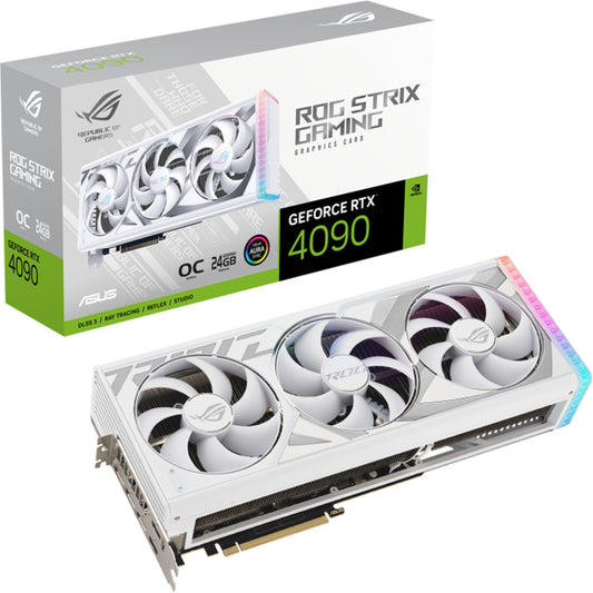 ASUS ROG Strix NVIDIA GeForce RTX 4090 24GB GDDR6X White OC Edition Graphics Card