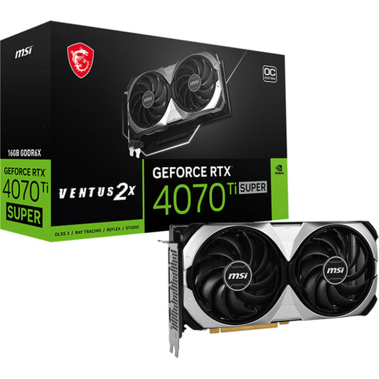 MSI NVIDIA GeForce RTX 4070 Ti SUPER VENTUS 2X 16GB OC GDDR6X Graphics Card