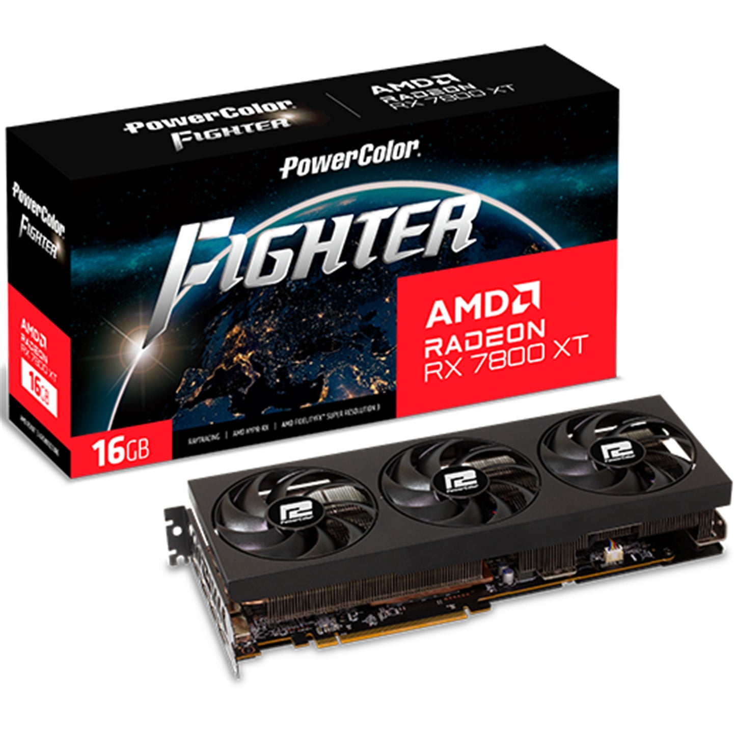 Powercolor Fighter AMD Radeon RX 7800 XT OC 16GB GDDR6 Graphics Card