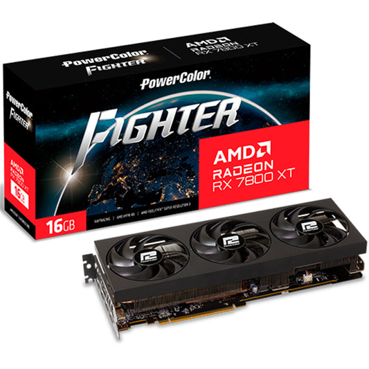 Powercolor Fighter AMD Radeon RX 7800 XT OC 16GB GDDR6 Graphics Card